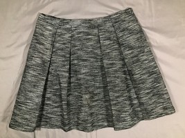 Madewell Skirt Women&#39;s Size 4 Back Zip Black/White Static Pattern Short - £10.08 GBP