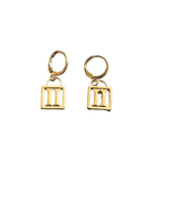 Gemini Gold Tone Huggie Fashion Earrings NEW - £11.02 GBP