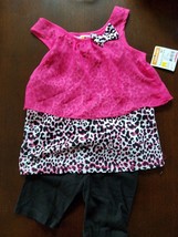 Healthex Girls Toddler 2 Piece Short Set Fuchsia Size 3T NWT - £9.58 GBP