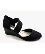 Anne Klein iflex Trallie Black Round-toe Slip-on D&#39;Orsay Wedge Pumps - $110.72 CAD