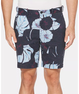 Men&#39;s Perry Ellis Dark Blue Sapphire Graphic Floral Shorts, 38 Waist, 9&quot;... - $23.84