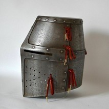 Knight Helmet Replica 18GA Steel Medieval Dargen Great Combat Helmet Museum - £78.74 GBP