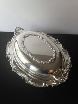 Wallace CHIPPENDALE Oval Vegetable Serving Dish w Lid X101 Fabulous Silv... - $65.48