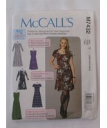 McCall&#39;s M7432 Misses Dresses Learn to Sew Size XS-Med NEW - $14.84