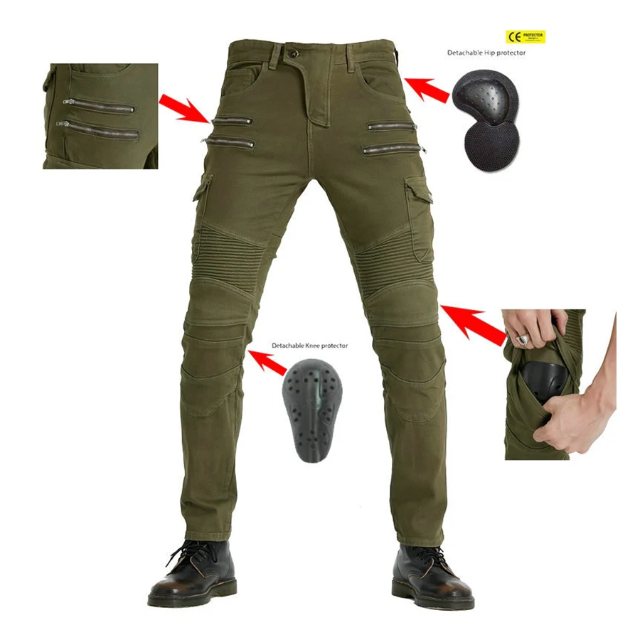 Four seasons Moto pants leisure motorcycle jeans riding trousers off-road - £53.25 GBP+