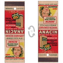 Vintage Matchbook Cover Anacin Company Jersey City NJ 1930s drug store medical - £11.82 GBP