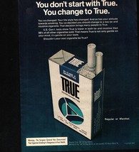 1974 True Cigarettes Ad - You Don&#39;t Start With nostalgic e1 - £19.31 GBP