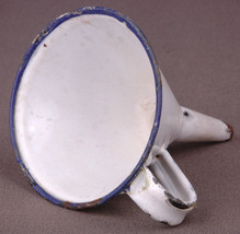 Antique Porcelain Funnel-Handel-White-Chipped Distressed Rustic-Kitchen-... - £25.03 GBP