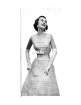 1950s Lace Evening Dress w/Square Neckline Hairpin Lace pattern (PDF 1524) - $3.75