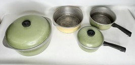 Vintage Aluminum CLUB Cookware Lot ( 6pcs ) Green &amp; Yellow  - $98.95