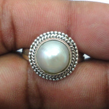 925 Sterling Silver Hallmark Pearl Handmade Gemstone Women Ring Her Gift - £32.90 GBP+