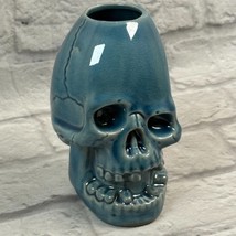 Munktiki Imports Mutant Skull Tiki Mug Blue Glaze 6.5&quot; Tall BRAND NEW - $98.99