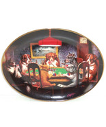 Poker Playing Dog Plate Collector Collie Bulldog  Franklin Mint Vintage ... - £39.92 GBP