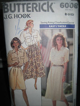 Butterick J G Hook 6008 Misses Shirt, Skirt &amp; Shirt Pattern - Size 6/8/10 - £4.96 GBP