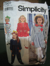 Simplicity 7969 Girl&#39;s Dresses &amp; Jumpsuit Pattern - Size 2-4 - £6.29 GBP