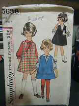 Vintage Simplicity #5638 Girl&#39;s Jumper/Blouse/Tie Pattern - Size 4 - £8.50 GBP
