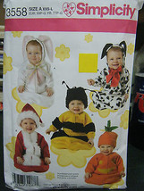 Vintage Simplicity #3558 Babies Bunting & Hats Pattern - Size XXS-L - $10.64