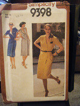 Vintage Simplicity 9398 Misses Front Wrap Dress Pattern - Size 12 - $10.64