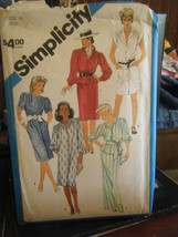Vintage Simplicity 6455 Misses Dresses in 2 Lengths & Sash Pattern - Size 16 - $7.65
