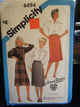 Simplicity 6494 Misses Slim Skirt & Front Wrap Skirt Pattern - Size 18 Waist 32 - £4.93 GBP