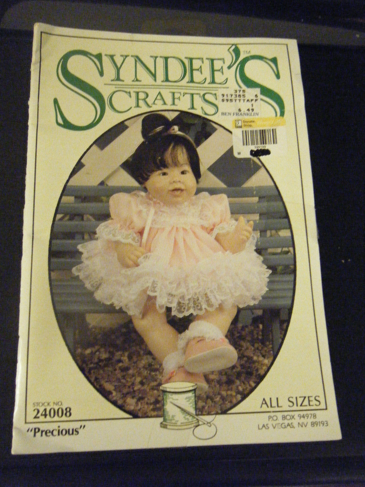 Primary image for Syndee's Crafts 24008 "Precious" Doll Pants & Dress Pattern For 10"/16"/21" Doll