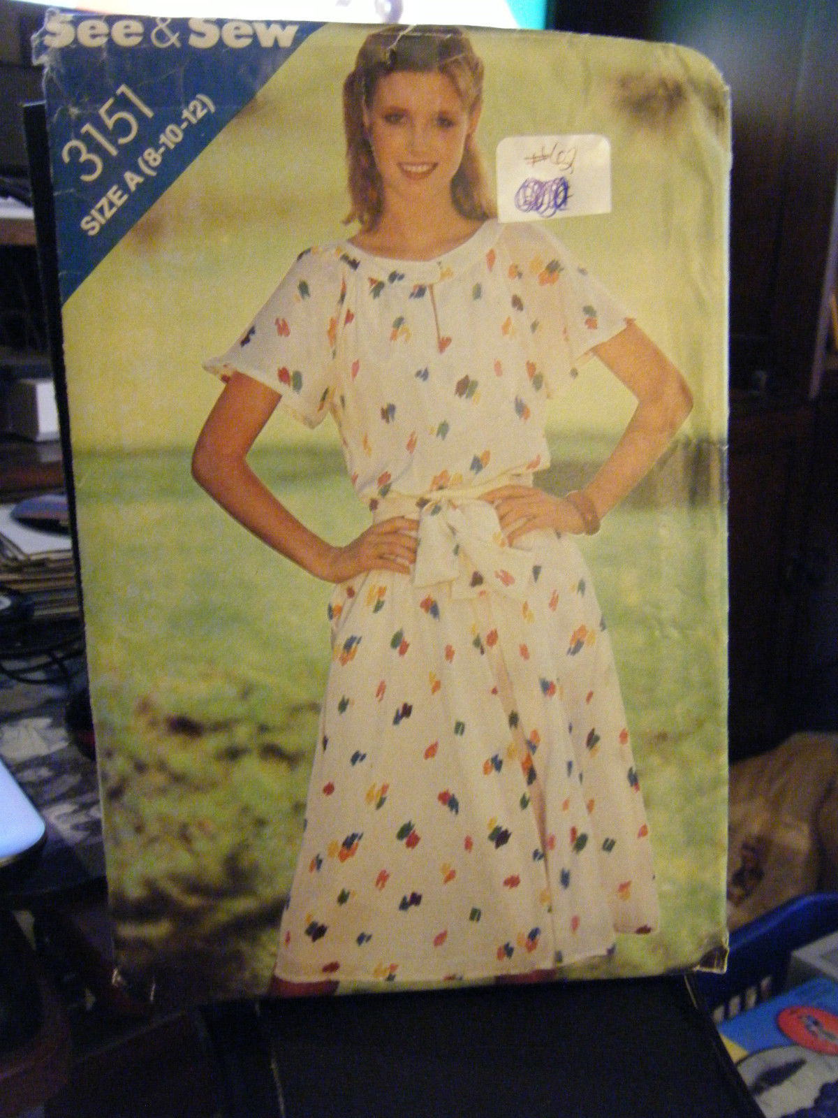 Primary image for Vintage Butterick See & Sew 3151 Misses Dress & Belt Pattern - Sizes 8/10/12