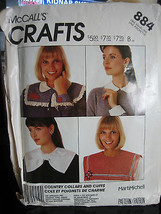 Vintage McCall&#39;s Crafts #884 Marti Michell Country Collars &amp; Cuffs Patterns - $10.11