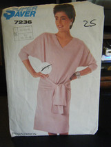Simplicity Super Saver 7236 Misses Pullover Dress Pattern - Size 10 Bust 32 1/2 - £6.50 GBP