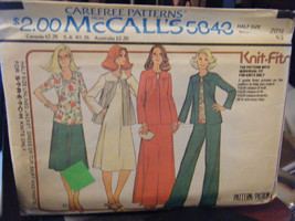 McCall's 5843 Half-Size Unlined Jacket Dress Top Skirt Pant Pattern - Sz 20 1/2 - £8.36 GBP