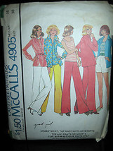 Vintage McCall&#39;s #4905 Misses Shirt/Top/Pants/Shorts Pattern - Size 16 - £6.50 GBP