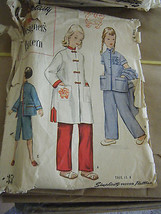 Vintage 1950&#39;s Simplicity 8353 Girl&#39;s Pajamas or Beach Wear Pattern - Si... - £11.19 GBP