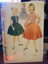 Vintage Simplicity 4101 Girl's Dresses Pattern - Size 12 Bust 30 - $12.71