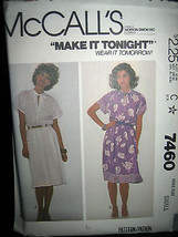 Vintage McCall's #7460 Misses Dress Pattern - Size Small (10-12) - £6.11 GBP