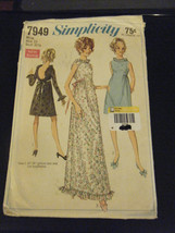 Simplicity 7949 Misses Evening Dress in 2 Lengths Pattern - Size 10 Bust... - $22.70