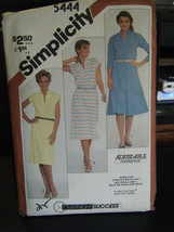 Simplicity 5444 Misses Pullover Dress w/Slim or Flared Skirt Pattern - Size 12 - £4.93 GBP