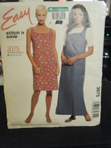 McCall's Stitch'n Save 3075 Misses Dress or Jumper Pattern - Size 10 & 12 - $6.31