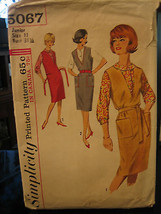 Vintage 1960&#39;s Simplicity #5067 Juniors Jumper &amp; Blouse Pattern - Size 11 - $11.49