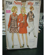 Simplicity 7794 Misses Skirt, Mini-Skirt, Jacket &amp; Vest Pattern - Size 10 - £8.07 GBP