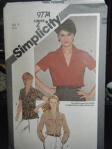 Vintage Simplicity 9774 Misses Shirt Pattern - Size 10 Bust 32 1/2 - $6.31