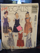 Vintage McCall&#39;s 4352 Girl&#39;s Jumper &amp; Jumpsuit Pattern - Size 5 Chest 24 - $6.75