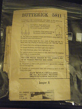 Vintage Butterick 5811 Girl&#39;s Wrap Jumper or Dress &amp; Pants Pattern - Size 6 - $11.49
