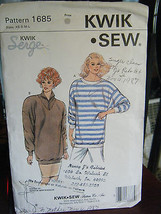 Vintage Kwik Sew 1685 Misses Sweaters Pattern - Sizes XS & S Bust 31 1/2-35 1/2 - $8.11