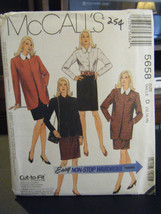 McCall&#39;s 5658 Misses Unlined Jacket, Blouse &amp; Skirt Pattern - Size 12/14/16 - $7.65