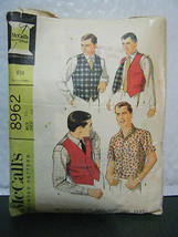 McCall&#39;s 8962 Men&#39;s Shirt &amp; Vest Pattern - Size 40 Neck 15 1/2 - £7.03 GBP