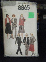 Simplicity 8865 Misses Skirt, Pants &amp; Unlined Jacket Pattern - Size 20 B... - $7.55