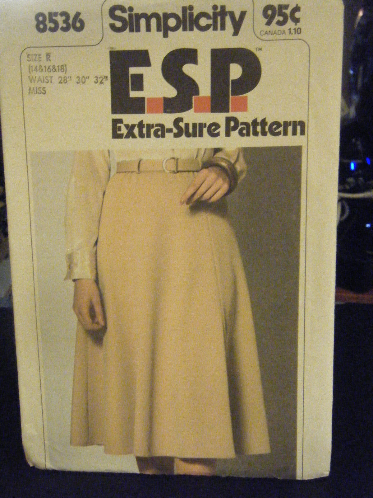 Primary image for Simplicity E.S.P. 8536 Misses Skirt Pattern - Size 14/16/18