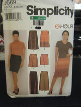 Simplicity 9569 Misses Skirts in 3 Lengths Pattern - Size 8/10/12 - £6.46 GBP