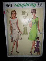 Vintage Simplicity #6541 Misses Jiffy Dress or Jumper Pattern - Size 14 - £6.69 GBP