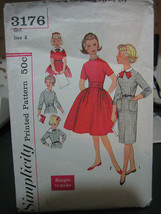 Vintage 1960's Simplicity 3176 Girl's Dress Pattern - Size 8 - £9.26 GBP