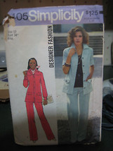 Simplicity 6405 Misses Pantsuit (Jacket Top &amp; Pants) Pattern - Size 12 B... - $6.60